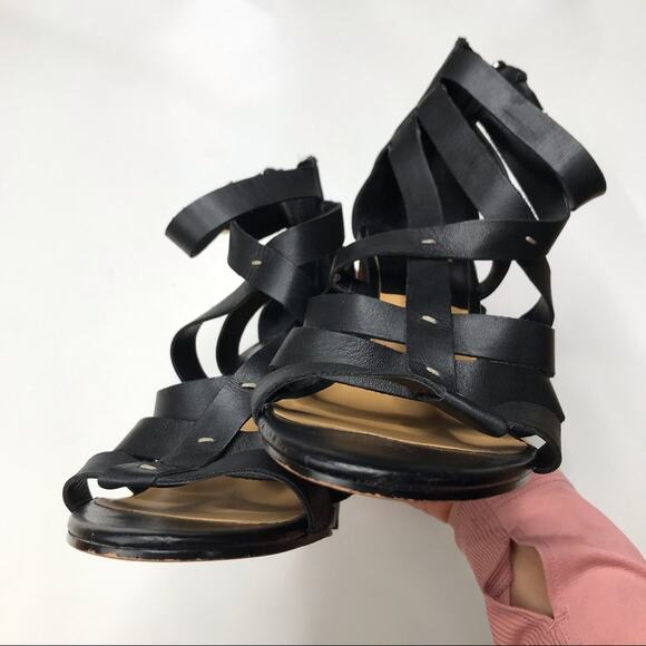 Dolce Vita Women's Black Brown Nolin High-Heel Open Toe Strappy Sandals Size 9.5 - Picture 7 of 10